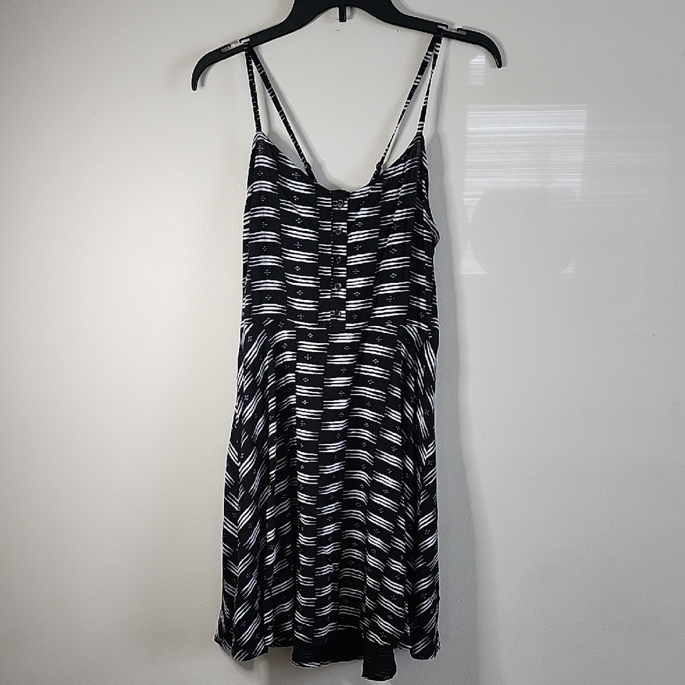 SO Black and White Striped Mini Dress